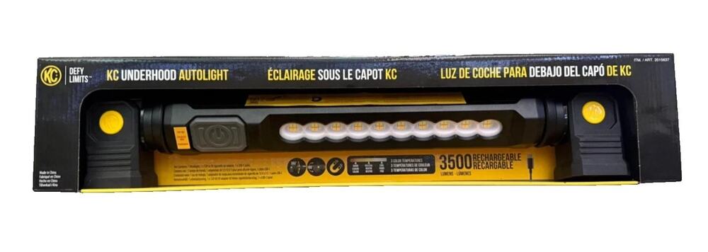 KC Under-Hood Auto Work Light 3500 Lumens Rechargeable LED Magnetic NEW